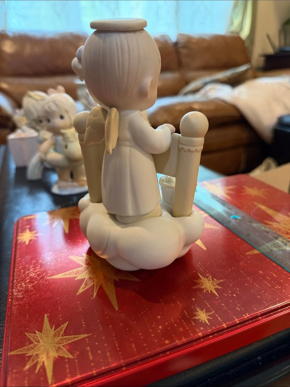 Precious Moments Angel Couple Figurine in White and Cream